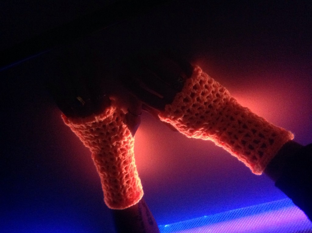 Uv crochet fingerless gloves